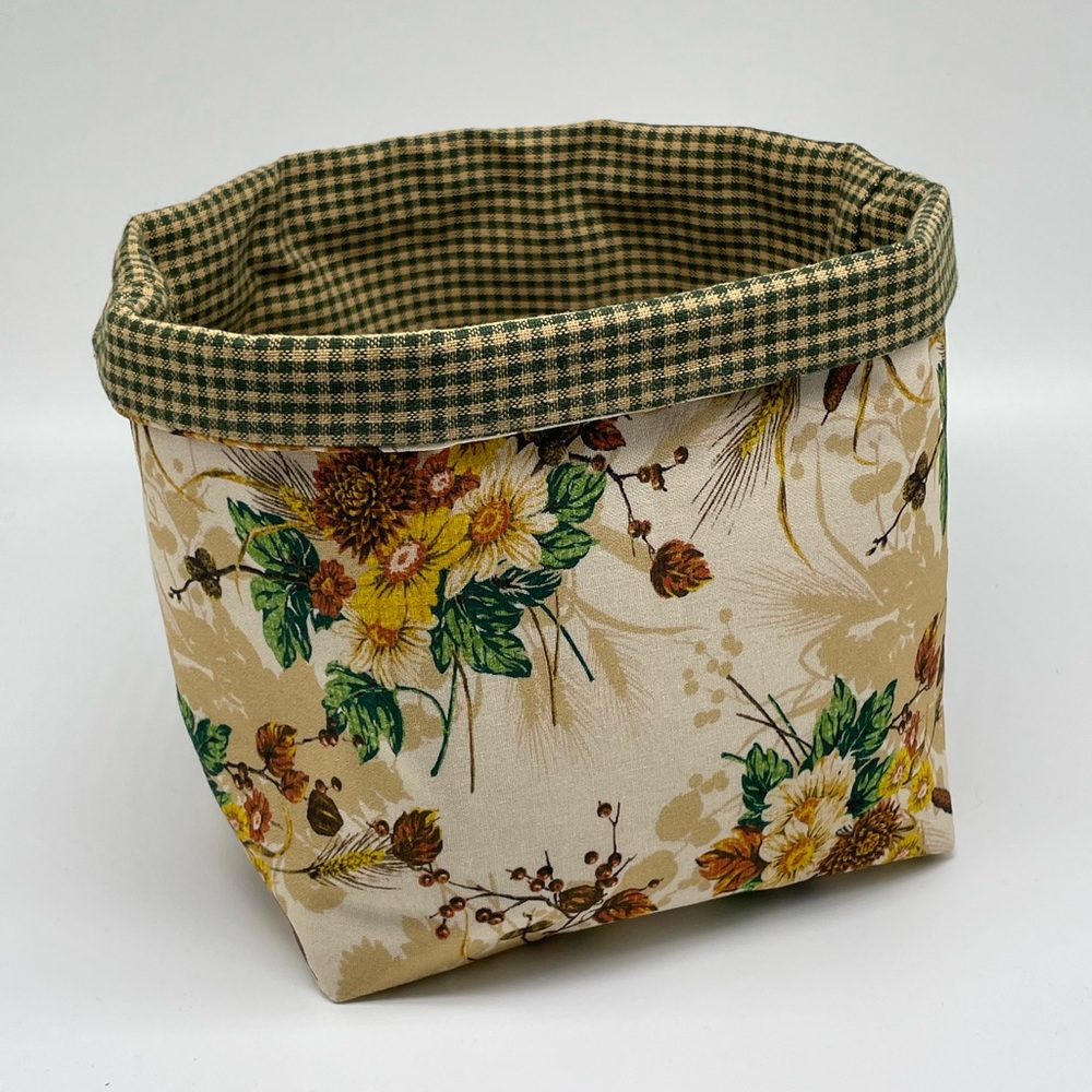 Handmade Fabric Basket / Flower Basket / Handmade Basket Decor